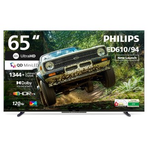Philips 164 cm (65 inch) QLED MINI LED Smart Frameless Google TV 65MLED610/94